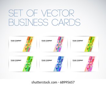 Juego de tarjetas de visita