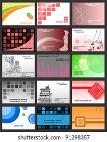 Set with business cards