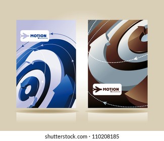  set business cards with arrows