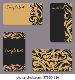 Set of business Cards. Beauty designs. Vector illustration