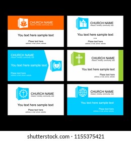 A set of business cards of the church, a ministry or mission, a club or camp, using a creative logo.