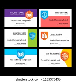 A set of business cards of the church, a ministry or mission, a club or camp, using a creative logo.