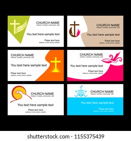 A set of business cards of the church, a ministry or mission, a club or camp, using a creative logo.