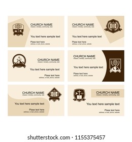 A set of business cards of the church, a ministry or mission, a club or camp, using a creative logo.