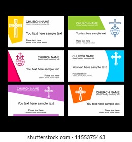 A set of business cards of the church, a ministry or mission, a club or camp, using a creative logo.