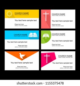 A set of business cards of the church, a ministry or mission, a club or camp, using a creative logo.