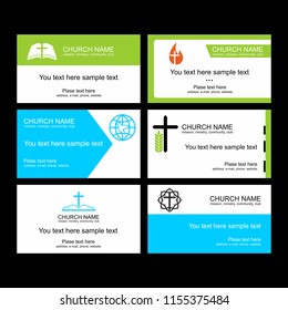 A set of business cards of the church, a ministry or mission, a club or camp, using a creative logo.