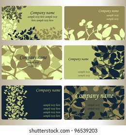 set of business cards designs