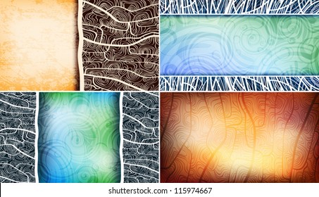 set of business cards  eps10 vector