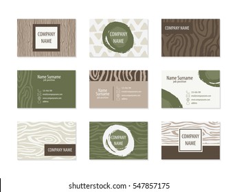 Set of Business Cards with hand drawn elements