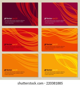 Set of business cards with a neutral background. Vector.