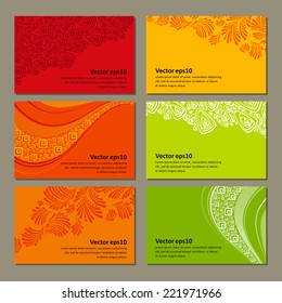 Set of business cards with a neutral background. Vector.