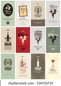 set of business cards on Wine