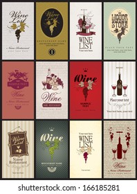 set of business cards on Wine