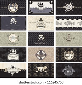 set of business cards for the pirate bar