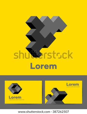 Set of business cards templates, pattern of cutaway with abstract shapes and elements, managing model construct. Conceptual morning coat, biz sample. 