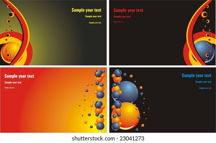Set of business cards. Vector