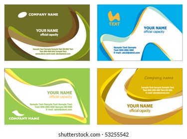 Set of business cards. Vector