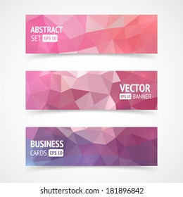 Set of business cards. Vector banners
