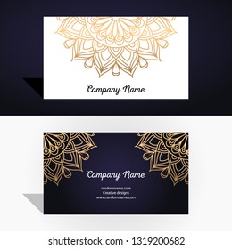 Set of Business Cards. Vintage decorative elements. Ornamental floral business cards, oriental pattern, vector illustration. Islam, Arabic, Indian, turkish, pakistan, chinese, ottoman motifs - Vector
