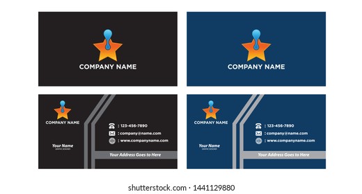 Set of business cards. You can edit the cards by adding your name and company name