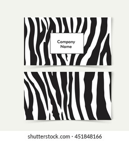 set of business cards ,Zebra