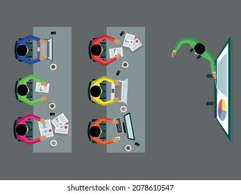 Set of business characters. Vector illustration design