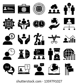 The set of business - chart, data, business, global, agreement, deal, airplane, bag, ceremony, cutting, chart, data, flow, hierarchy, freelance, global