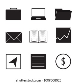 set of business charts icon- vector illustration

