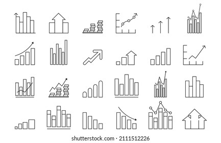 Set of business charts. Vector illustration