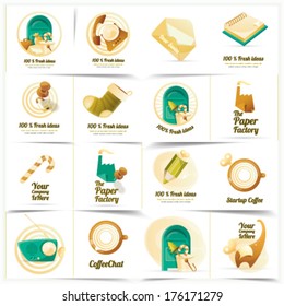 Set of business and Christmas icons 