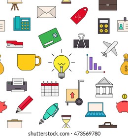 Set of Business colorful pattern icons 