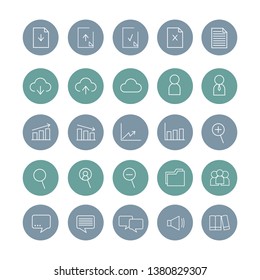 Set of Business Communication web Icons. Vector illustration. 