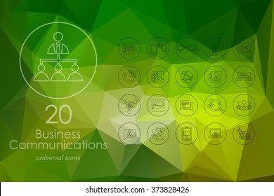 Set of business communications icons