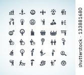 Set of business concept icons