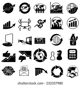 Set of business concept icons