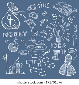 Set of business concept icons. vector Illustration.