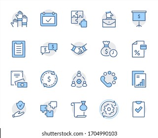 Set of Business Cooperation Vector Line Icons. Contains such Icons as Puzzle, Partnership, Money, Handshake, Dollars, Team, Synergy, Work, Interaction and more.Editable Stroke. 32x32 Pixel Perfect.