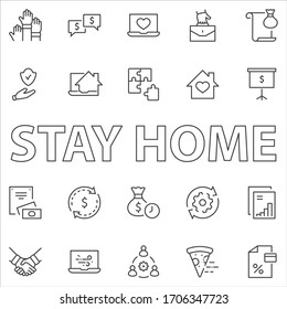 Set of Business Cooperation Vektorillustration Line Icons. Enthält Symbole wie Puzzle, Partnerschaft, Geld, Handshake, Dollars, Team, Synergie, Arbeit, Interaktion und mehr. Bearbeitbarer Stroke. 32 x 32 Pixel