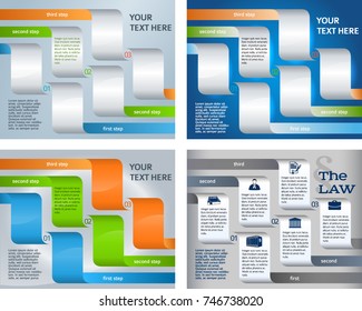 Set Business corporate template vector illustration EPS 10. Abstract background for chart process service your company, stages new business: investment, implementation, manufacturing, financial risk