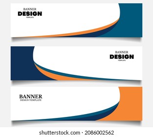 a set of business corporate vector banners with abstract shape on white background