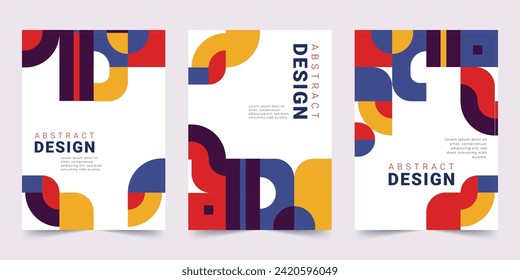 Set of business cover background template.	