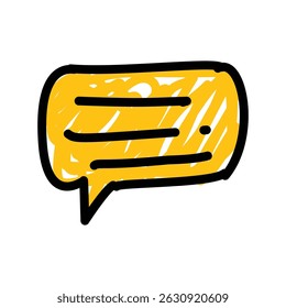 set of an Business Crayon Doodle Bubble Chat