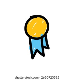 set of an Business Crayon Doodle Medal
