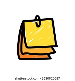 set of an Business Crayon Doodle Sticky Notes