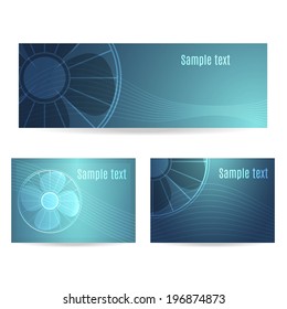 Set of business design banner template (ventilator )