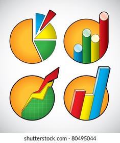 Set of business diagram icons