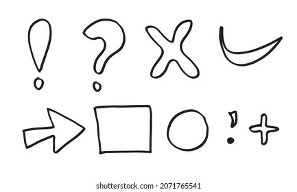 Set of business doodle element on white background.vector illustration.