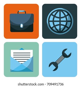 set of business element app design