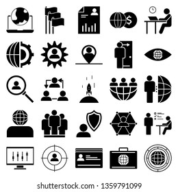 The set of business - envelope, communication, consulting, internet, marketing, brainstorm, idea, business, clock, airplane, business, analytics, chart, communication, conversation